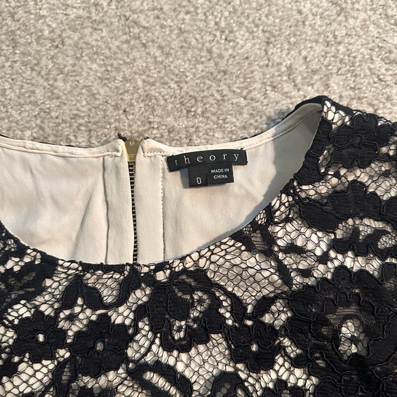 Theory! Elegant Beautiful Black lace theory dress dry cleaned!!! - Picture 4 of 9